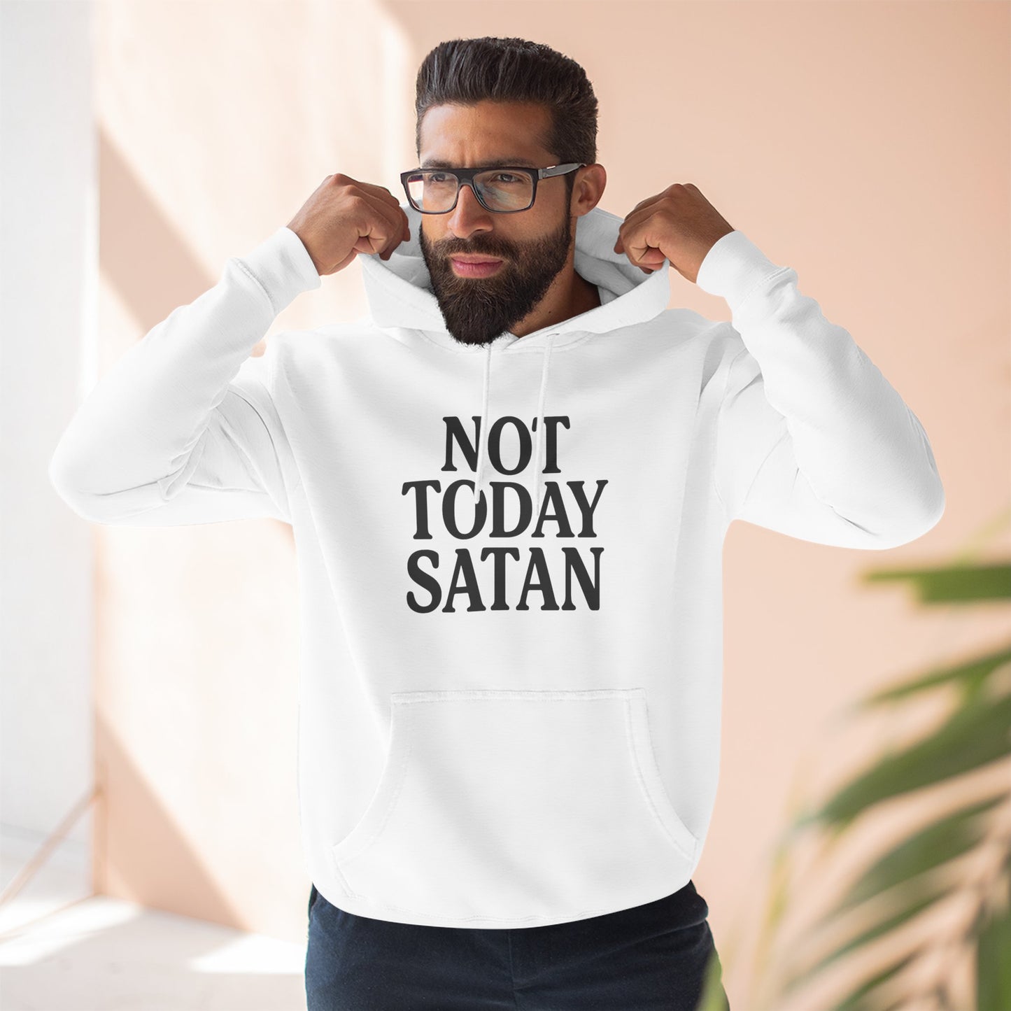 Not Today Satan Fleece Hoodie