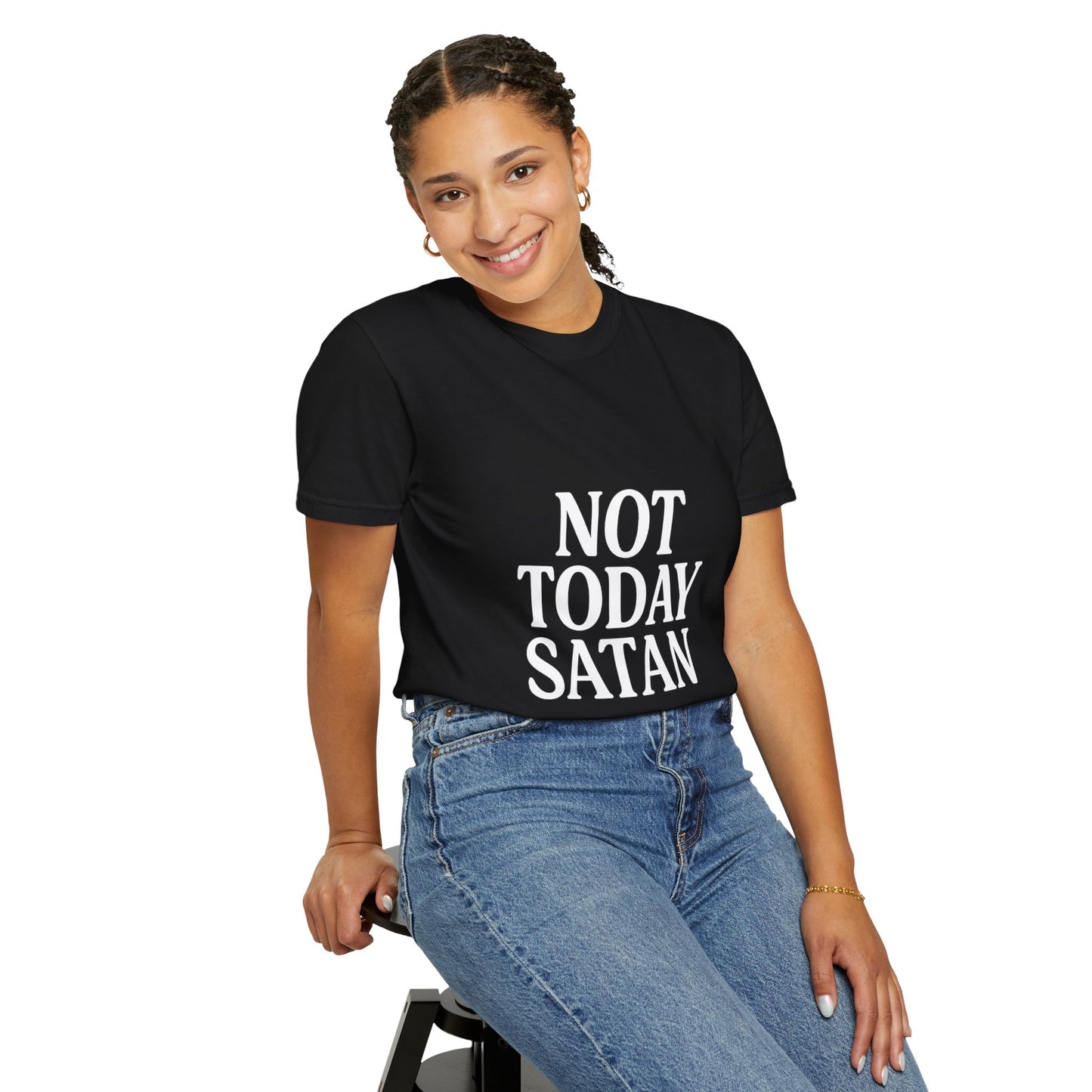 Not Today Satan Black ++ T-Shirt