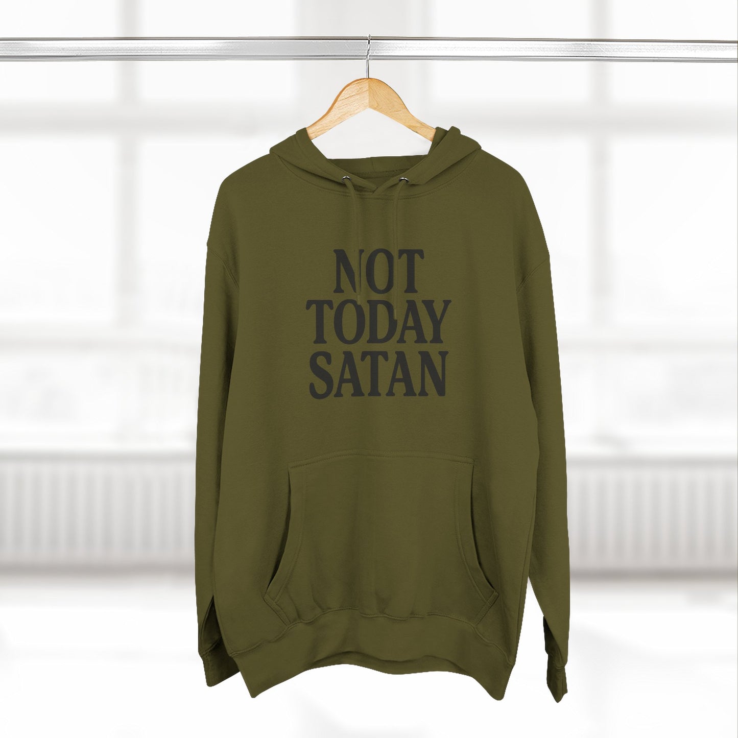 Not Today Satan Fleece Hoodie