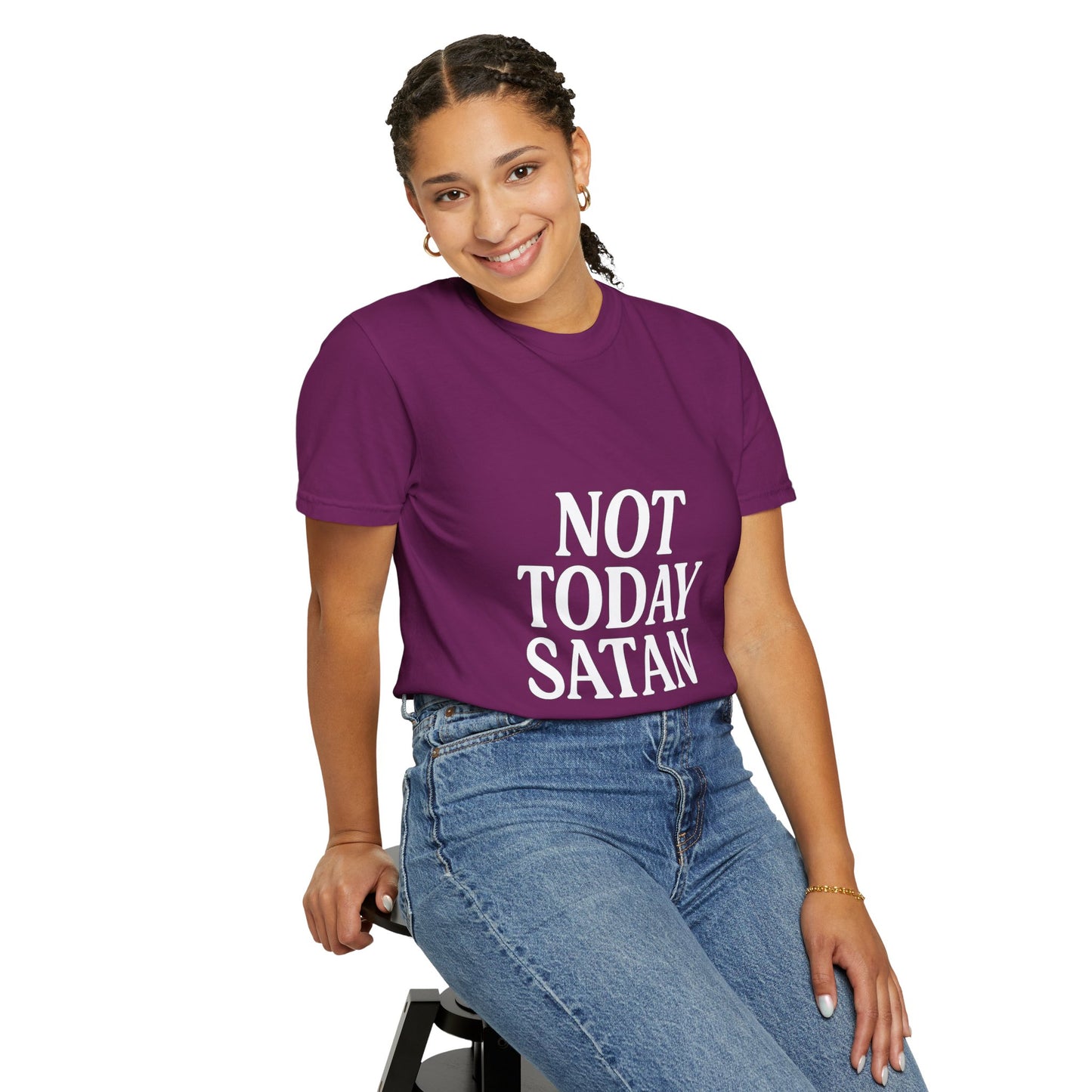 Not Today Satan Black ++ T-Shirt