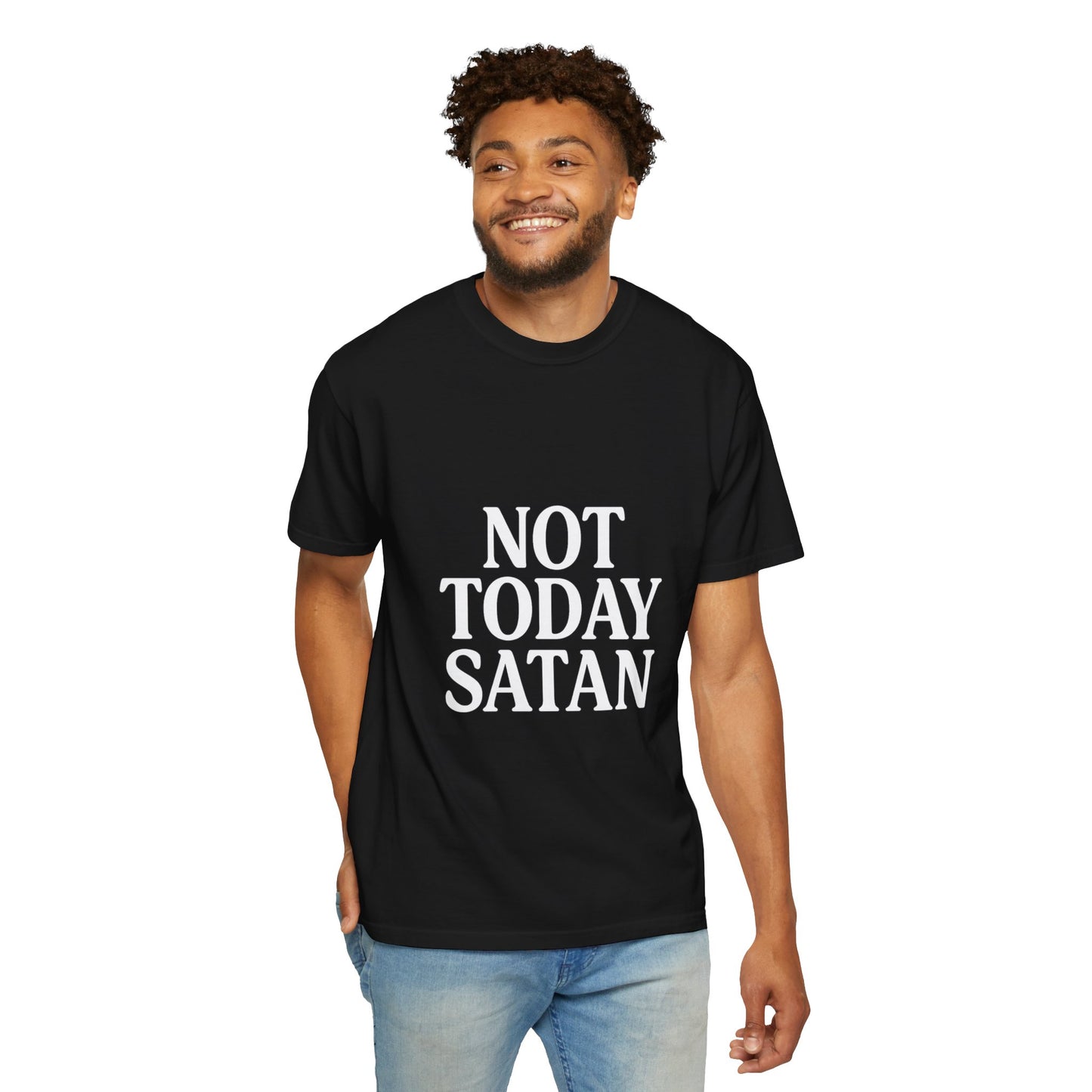 Not Today Satan Black ++ T-Shirt