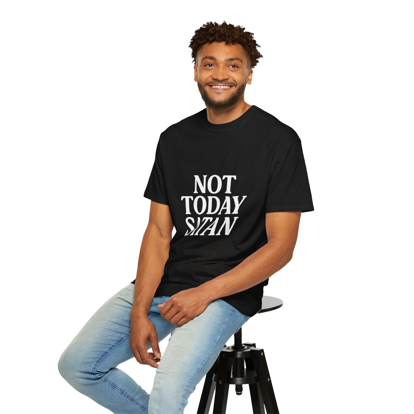 Not Today Satan Black ++ T-Shirt