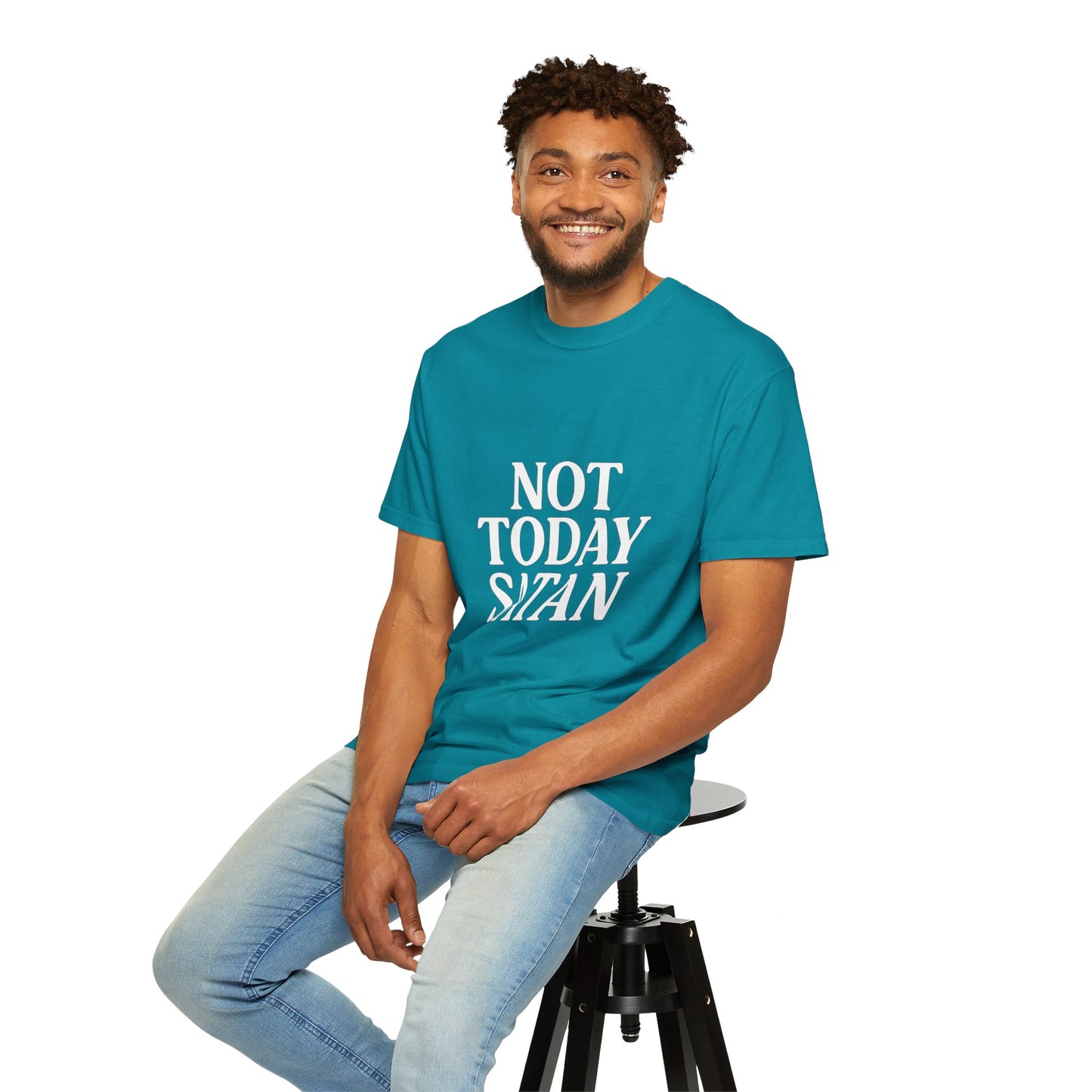 Not Today Satan Black ++ T-Shirt