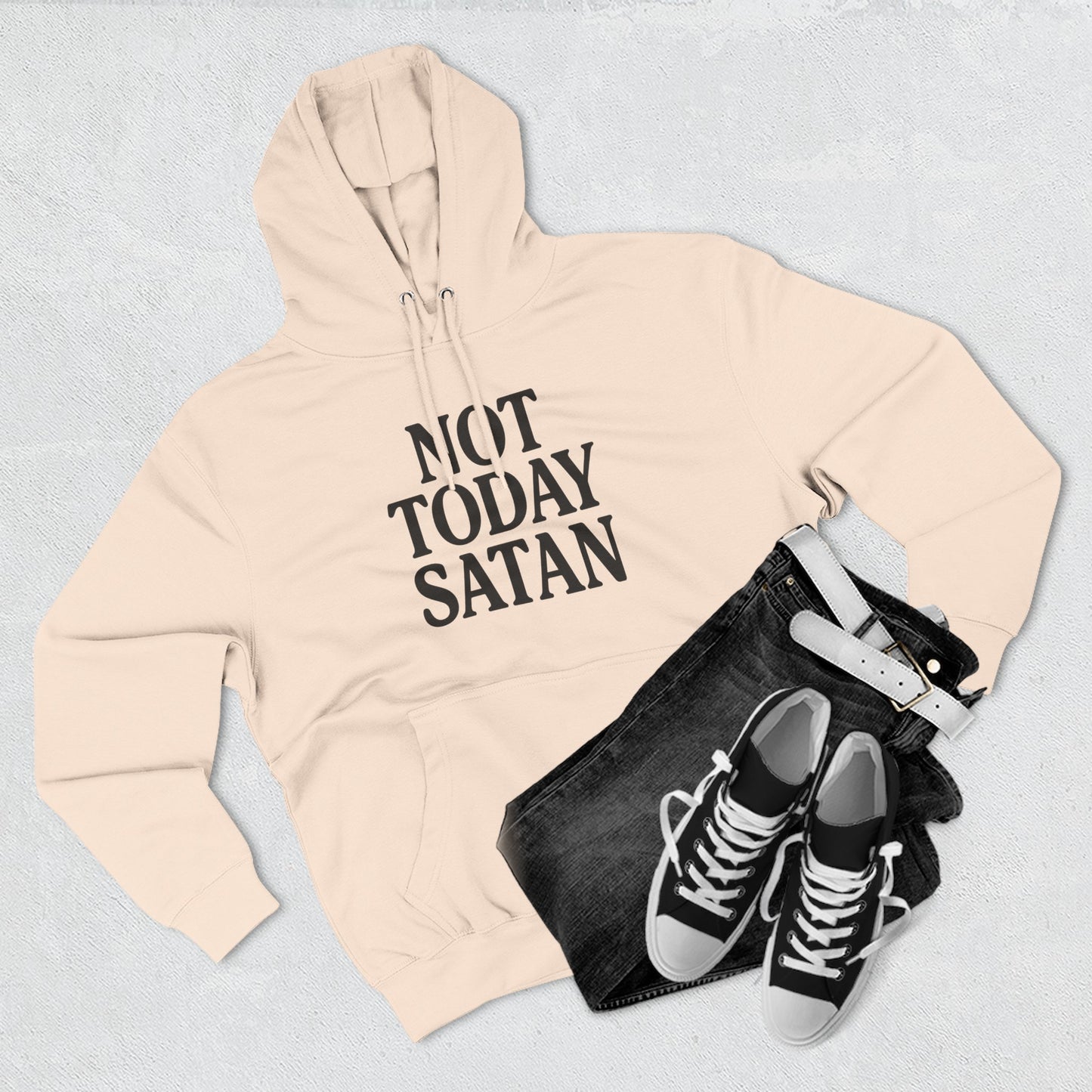 Not Today Satan Fleece Hoodie