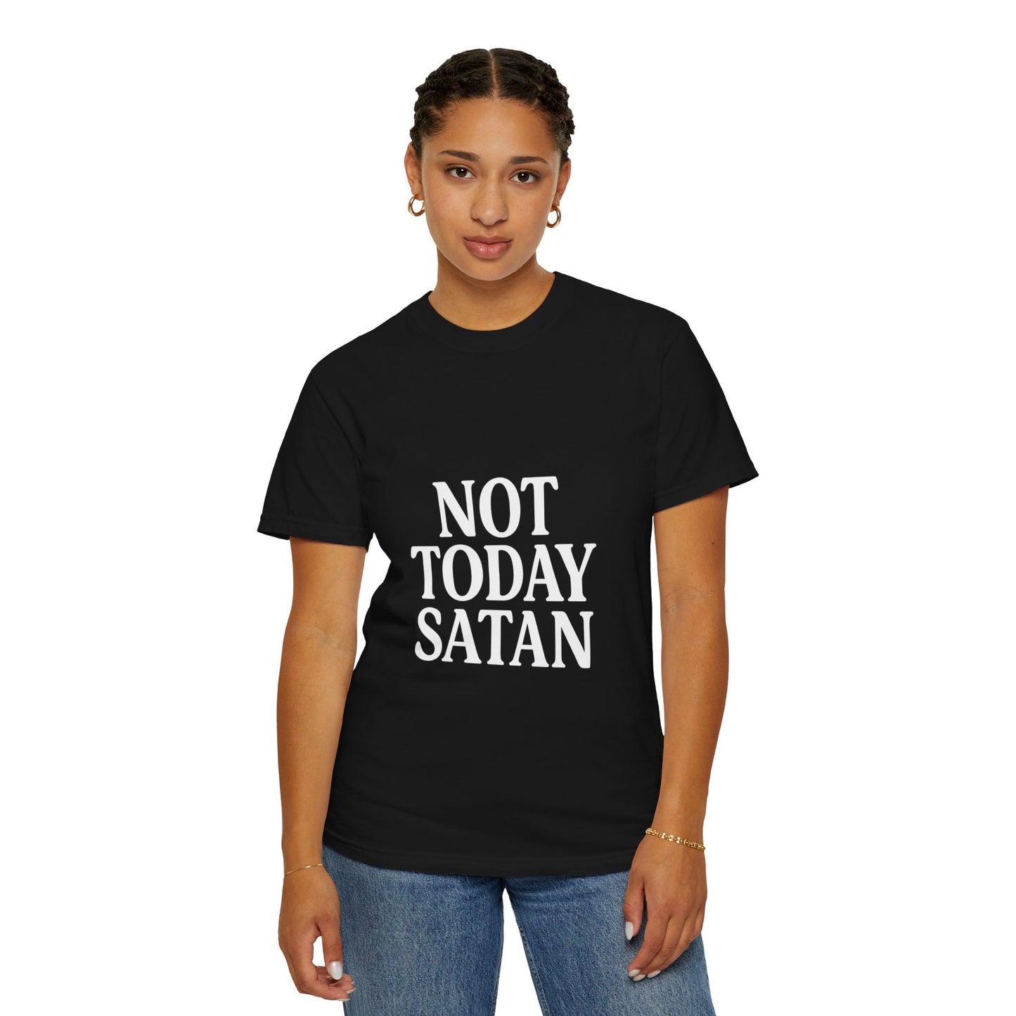 Not Today Satan Black ++ T-Shirt