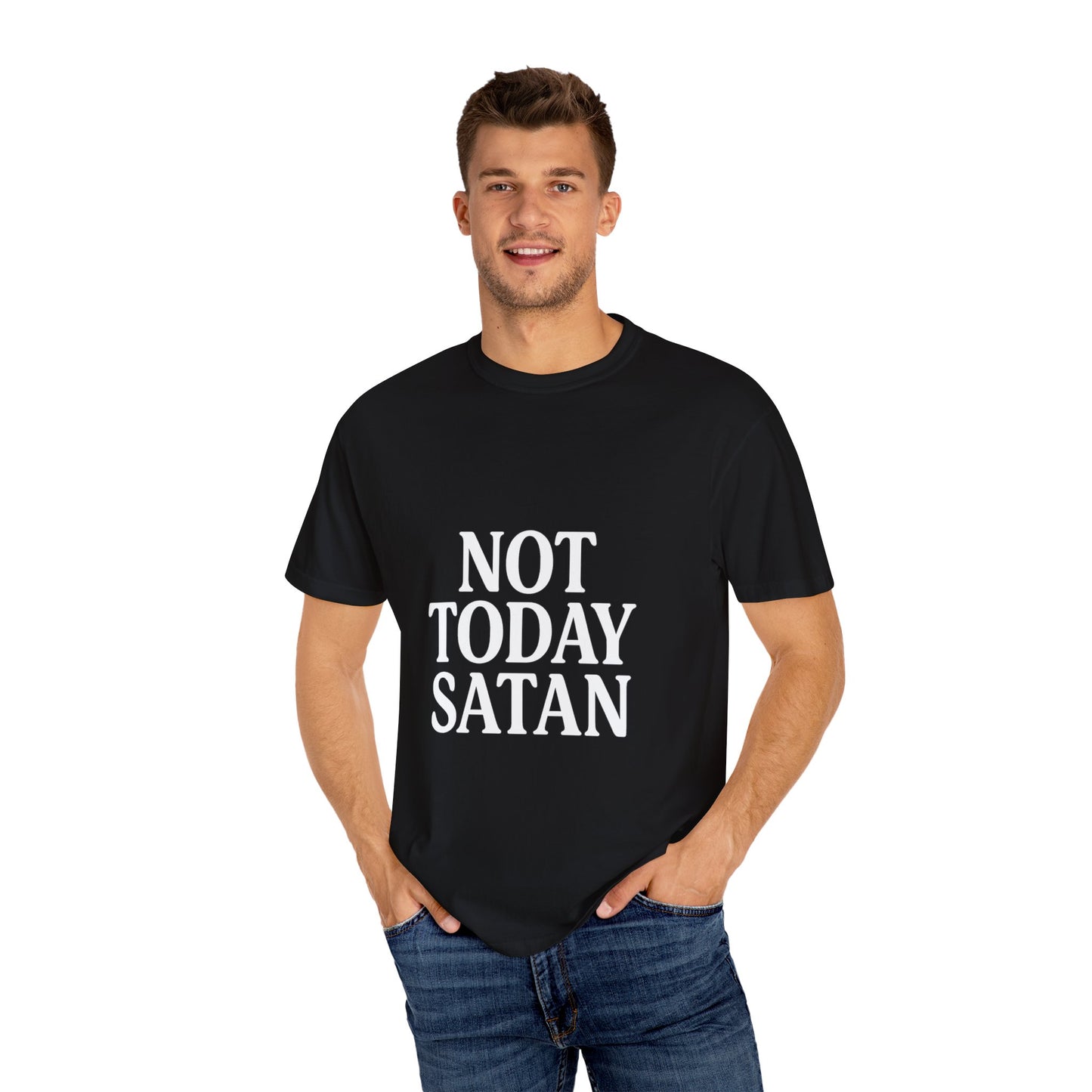 Not Today Satan Black ++ T-Shirt