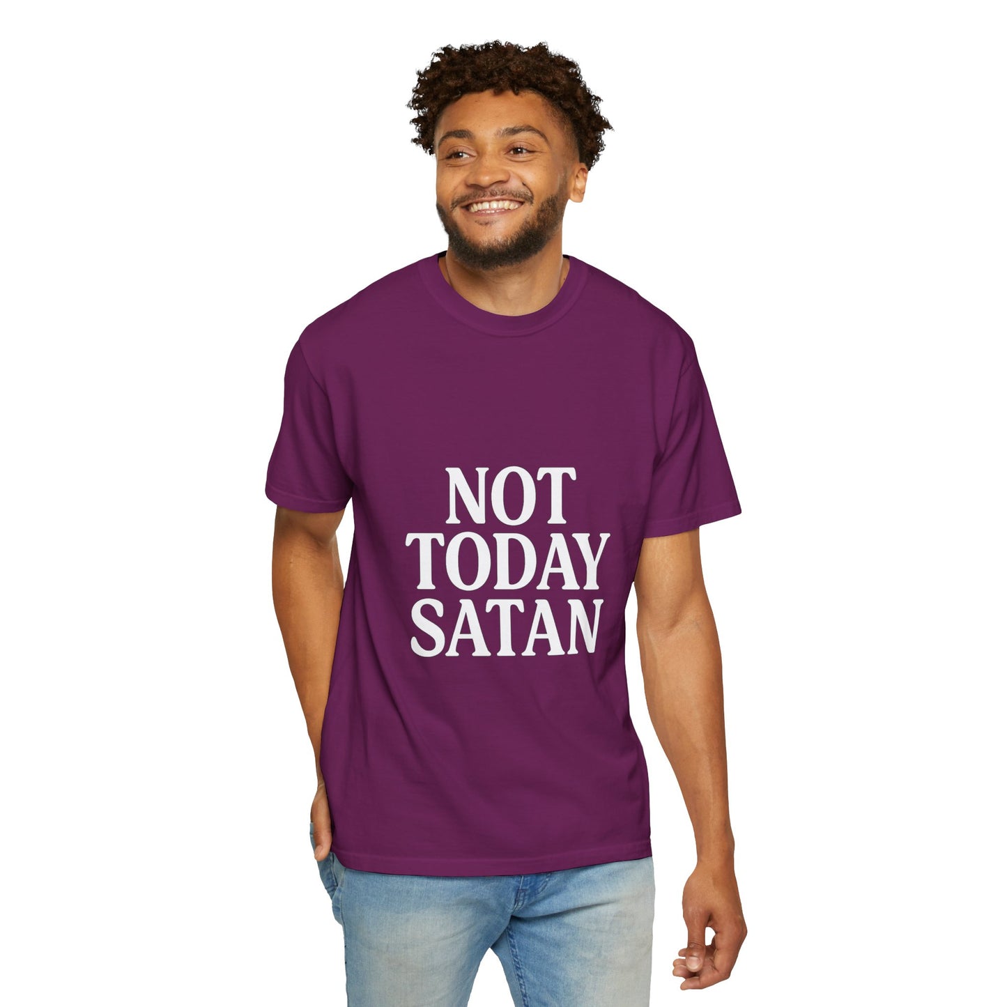 Not Today Satan Black ++ T-Shirt