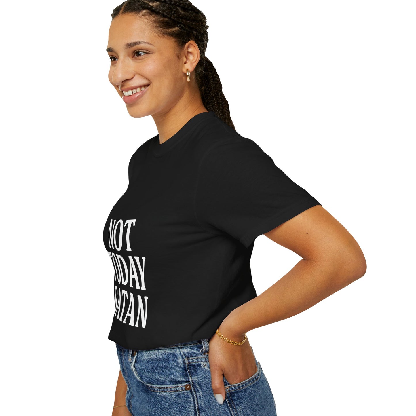 Not Today Satan Black ++ T-Shirt
