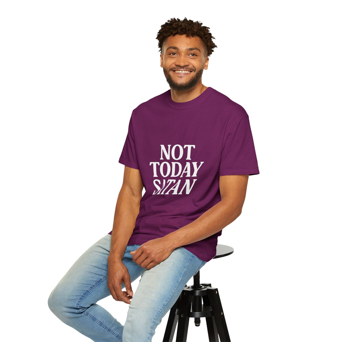 Not Today Satan Black ++ T-Shirt